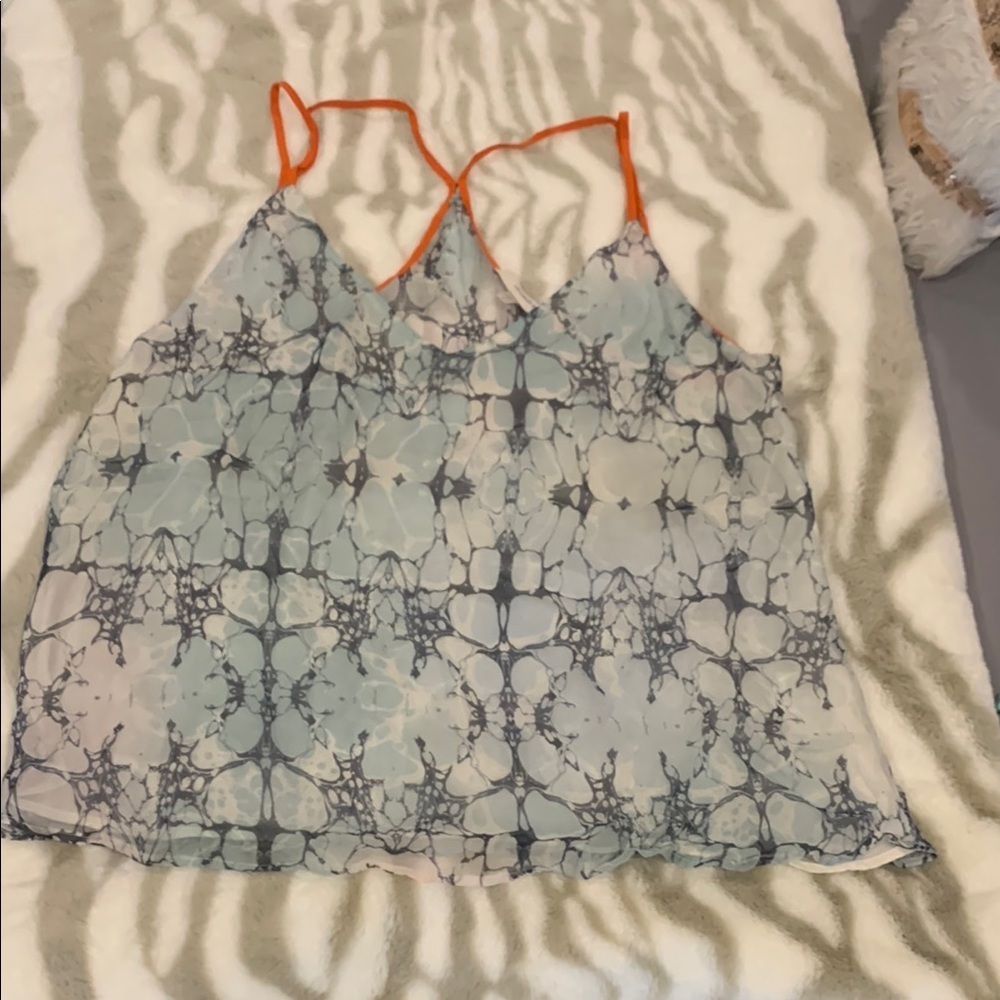 Lavender Brown Blue Asymmetrical Backless Camisole